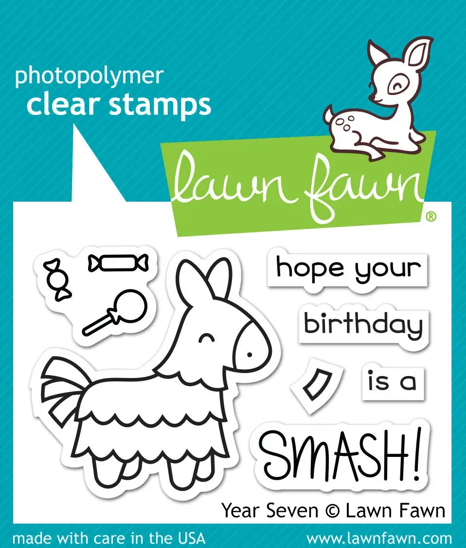 Lawn Fawn Year Seven LF1338 Clear Stamps Mini-Set