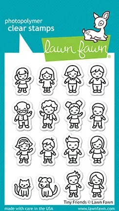 Lawn Fawn Tiny Friends Stempelset Mini-Motive englisch