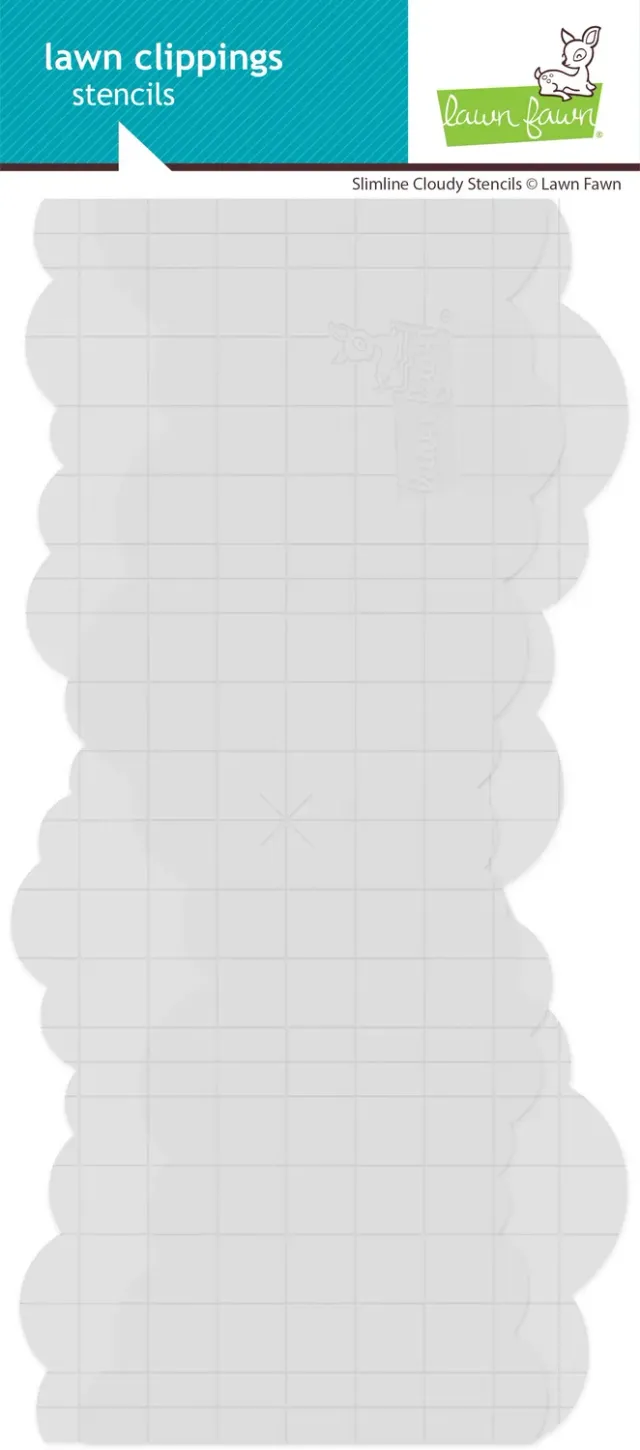 Lawn Fawn Slimline Cloudy Stencil LF2538 4x9 Zoll