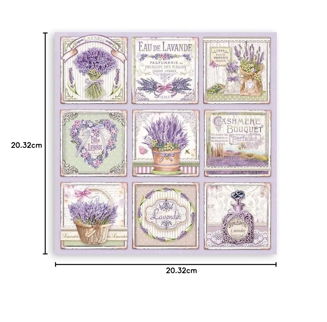 Stamperia Provence SBBS53 Scrapbook-Pad 20,3x20,3 cm