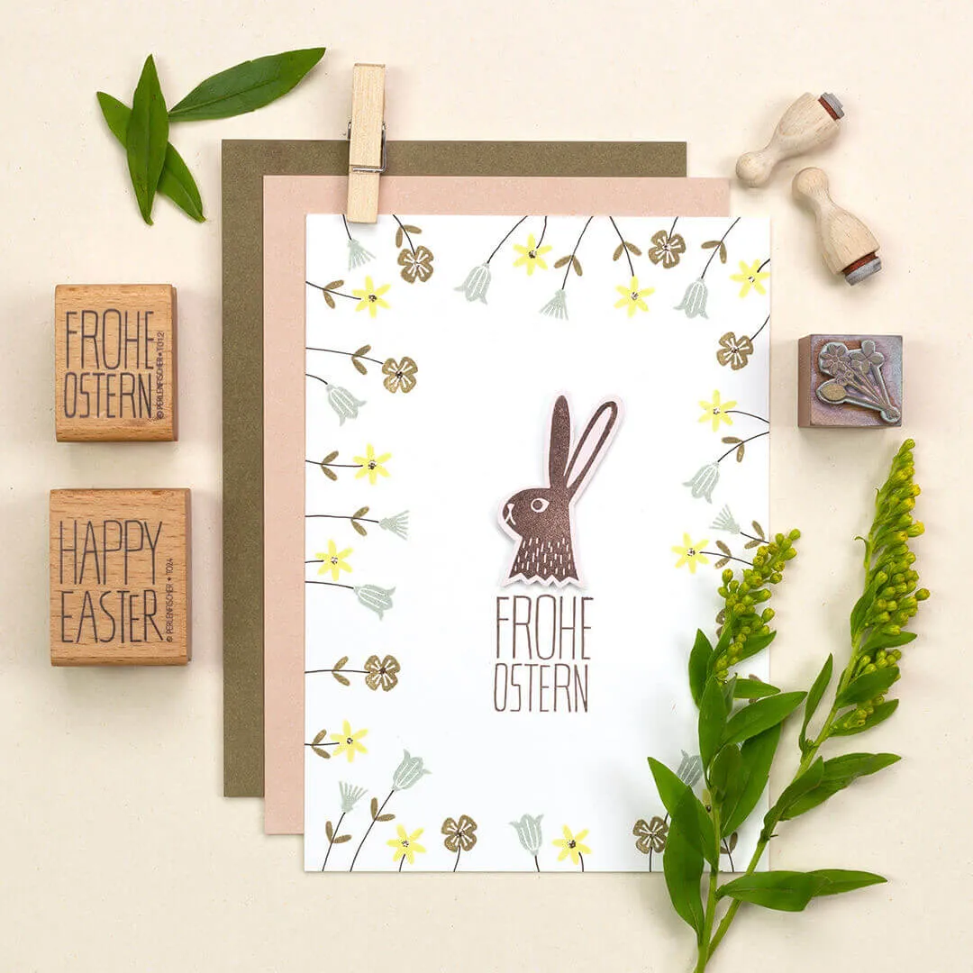 Perlenfischer Double Leaves Mini Stempel Blattmotiv