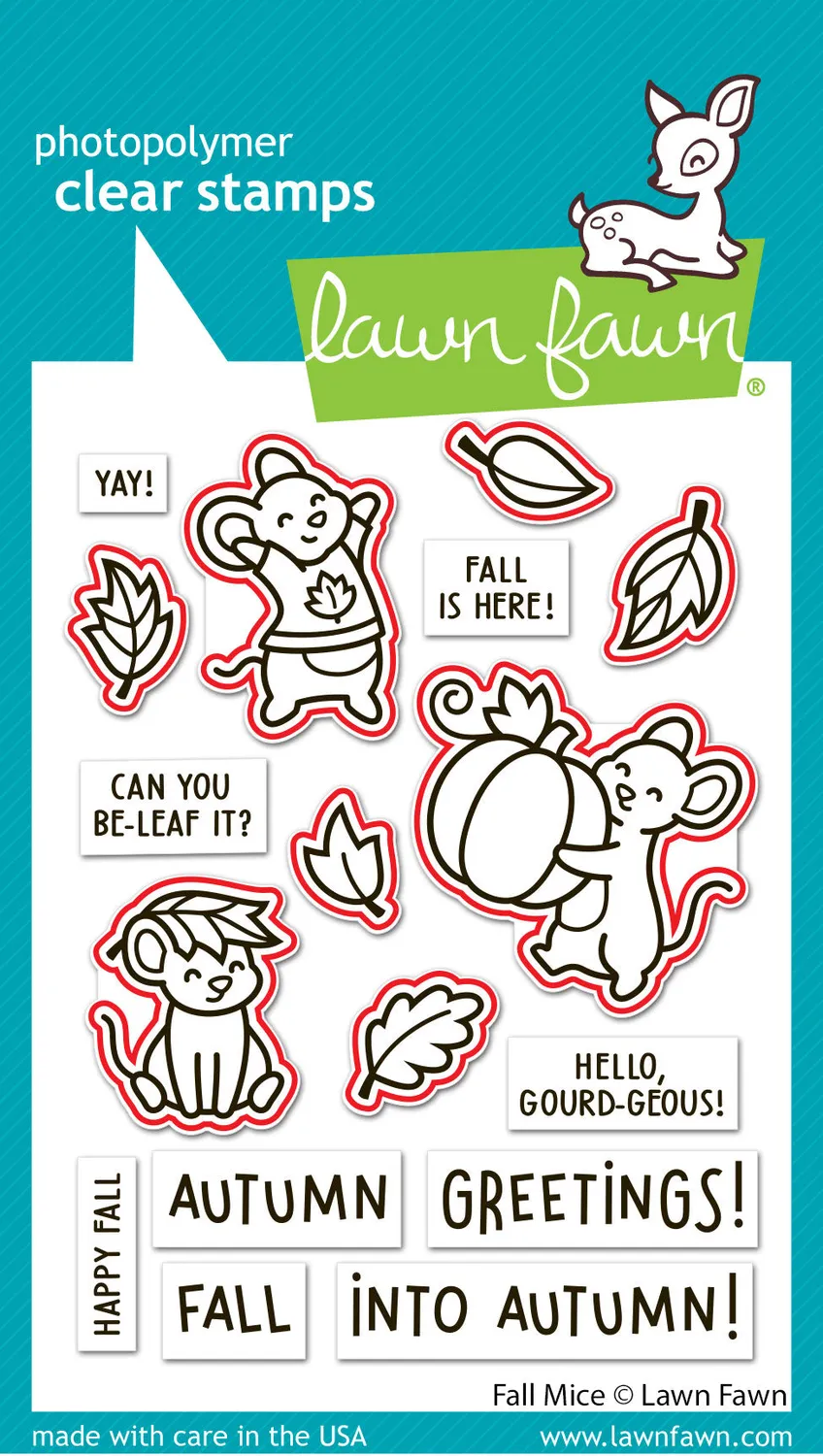Lawn Fawn Fall Mice Stanzen 8-teilig Herbst