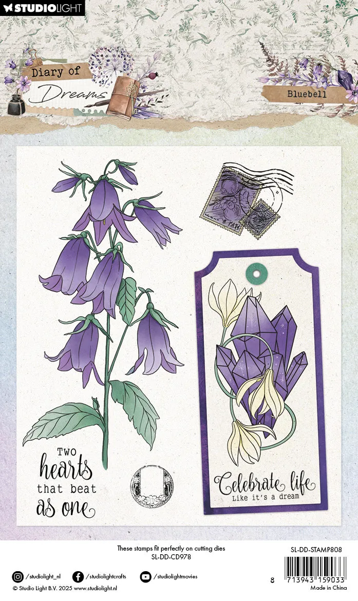 StudioLight Diary of Dreams Clear Stempel Blue Bell