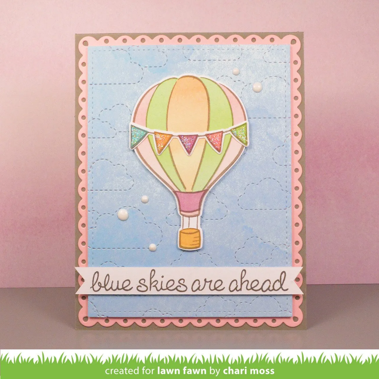 Lawn Fawn LF1424 Stitched Cloud Backdrop Stanzschablone portrait