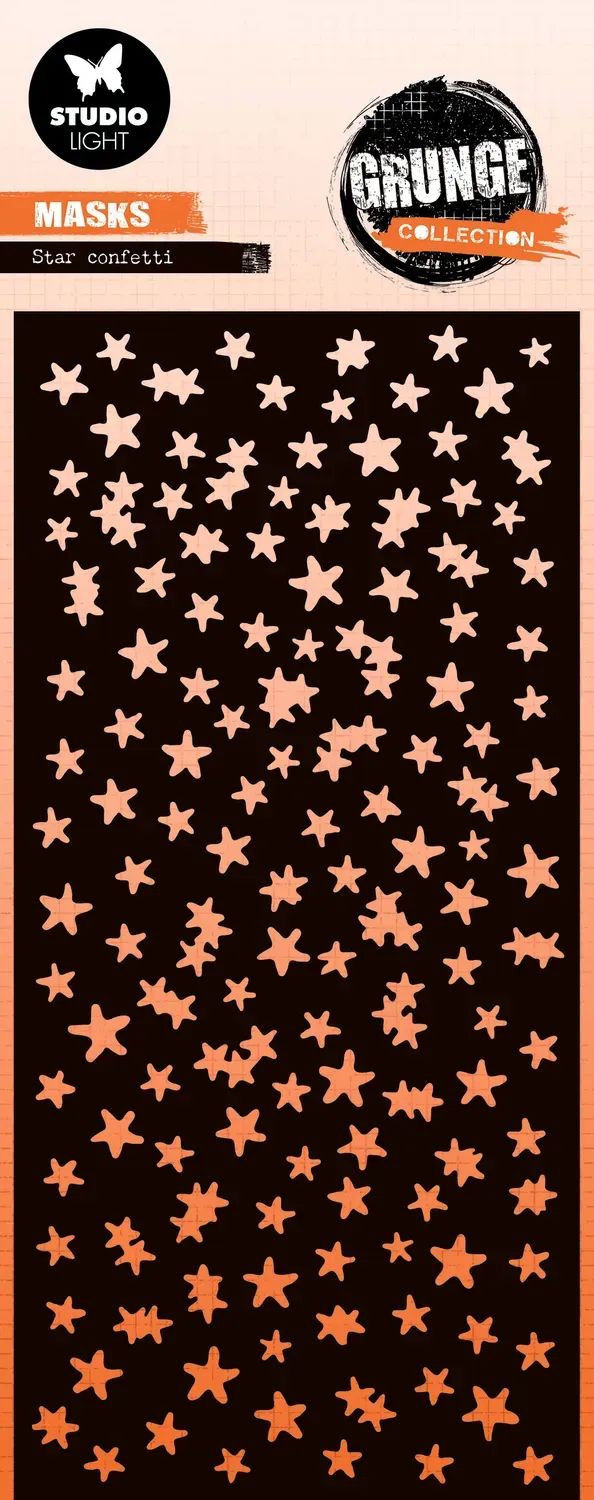 Studio Light Grunge Collection Mask Schablone Star Confetti