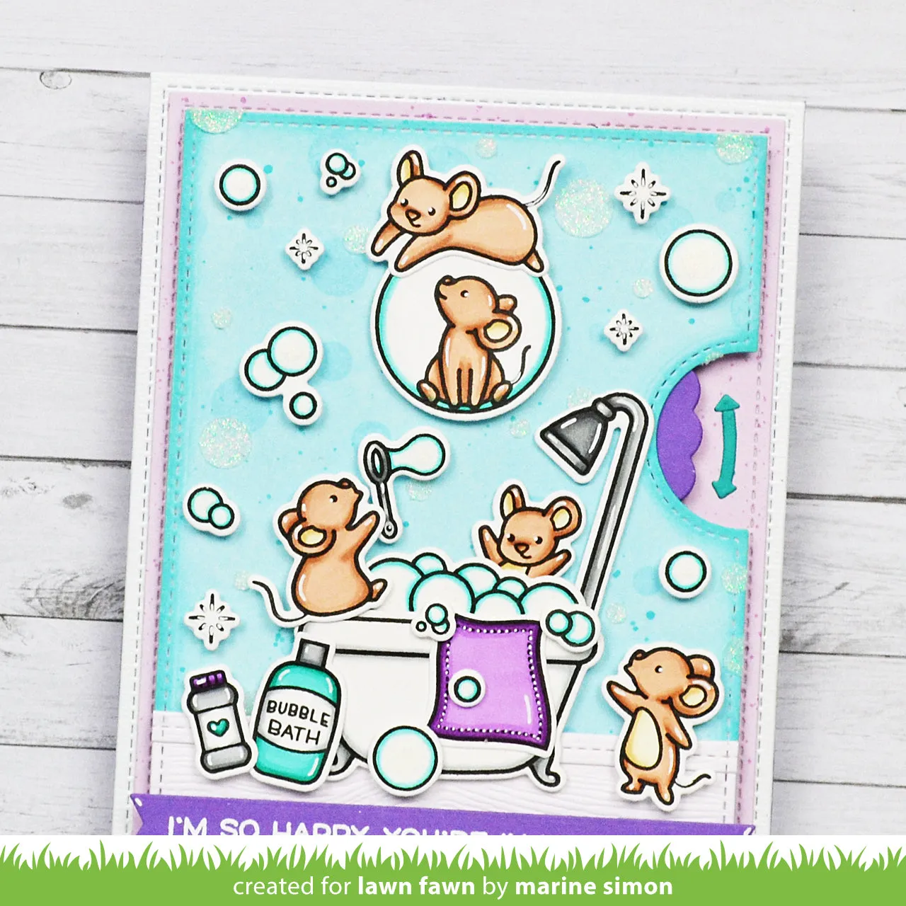 Lawn Fawn Bubble Background Schablonen 15x15 2-teilig