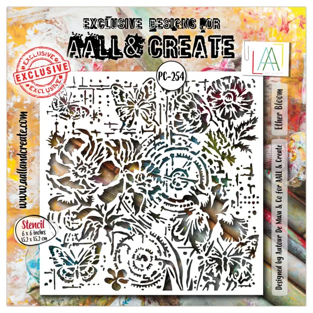 AALL and Create PC-254 Ether Bloom Schablone 15x15 Blume