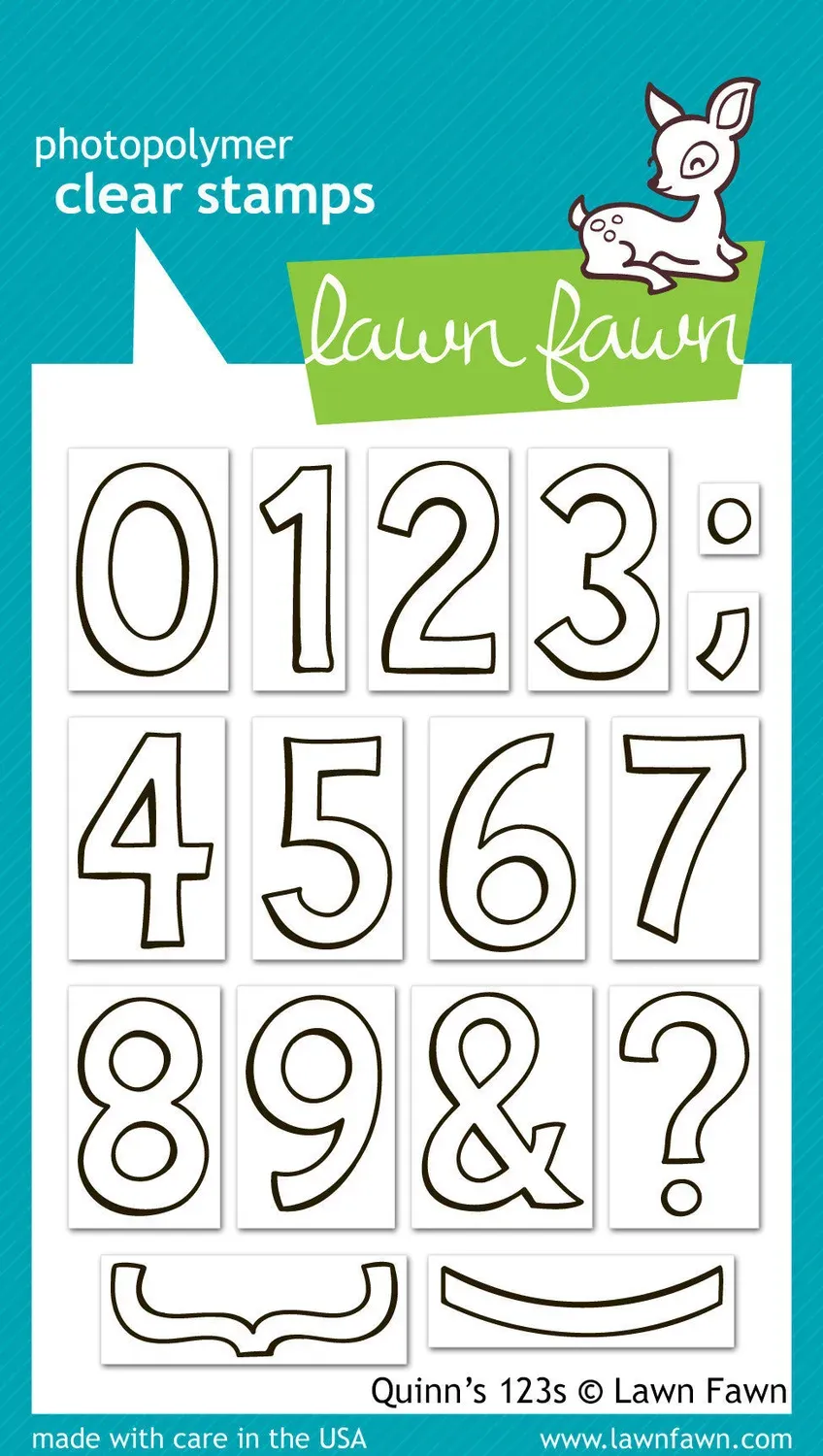 Lawn Fawn Quinn's 123s Clear Stamps Zahlen