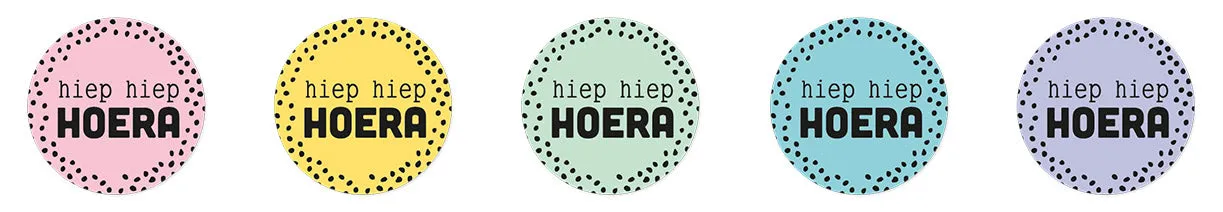 StudioLight Essentials Sticker Hiep Hiep Hoera Geburtstag