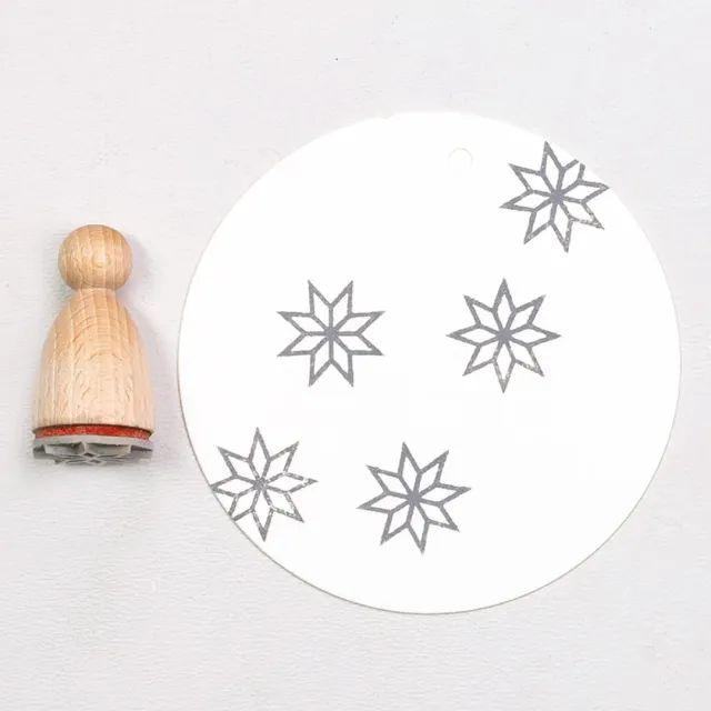 Perlenfischer Papierstern Stempel Sterne 14 mm