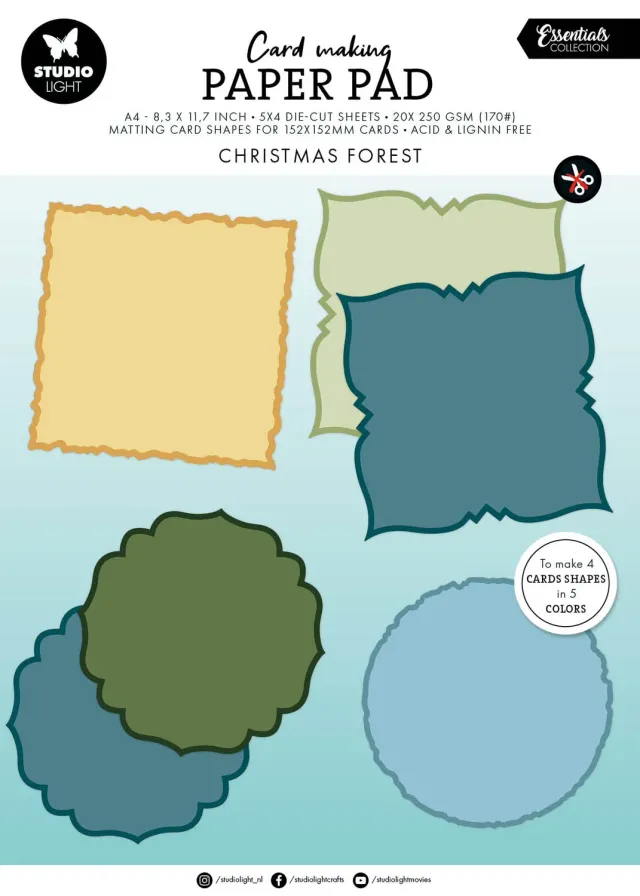 StudioLight Essentials Christmas Forest Kartenblock 152x152mm