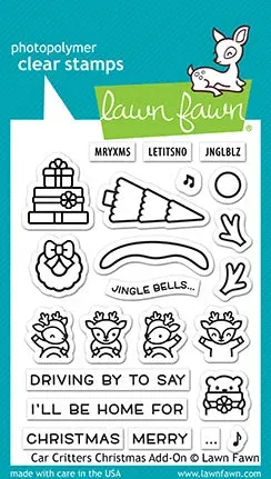 Lawn Fawn Car Critters Christmas Clear Stamps Winter