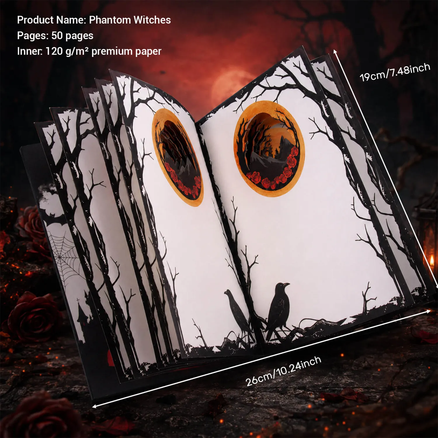 Ieebee Phantom Witches 3D Journal blanko 50 Seiten