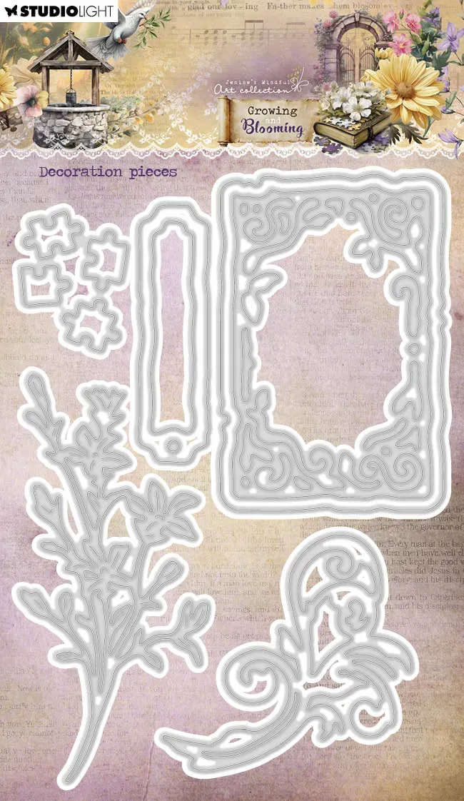 Jenine's Mindful Art Growing & Blooming Decoration Pieces Stanzschablone