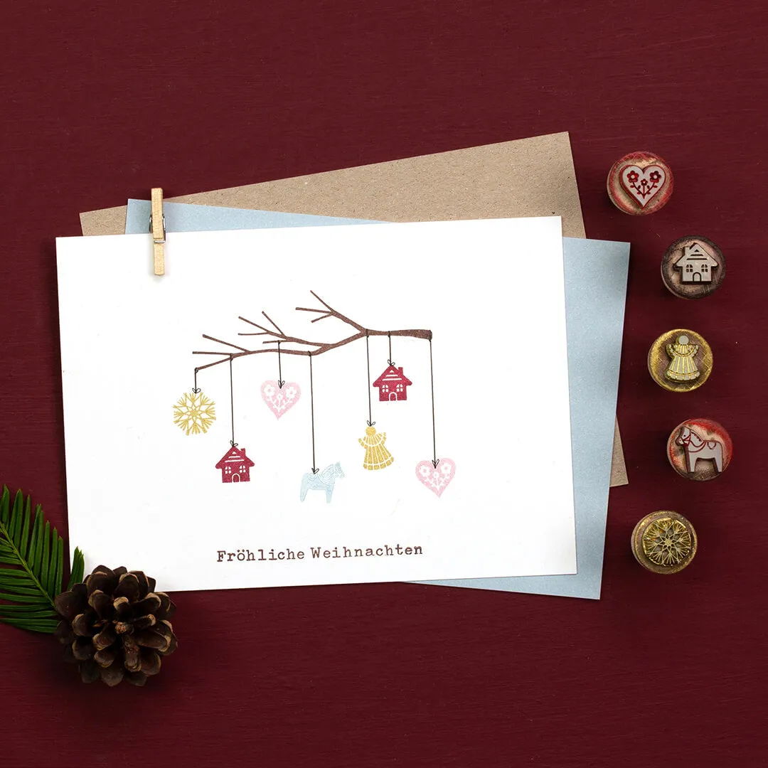 Perlenfischer Weihnachtsanhänger Stempelset 5-teilig
