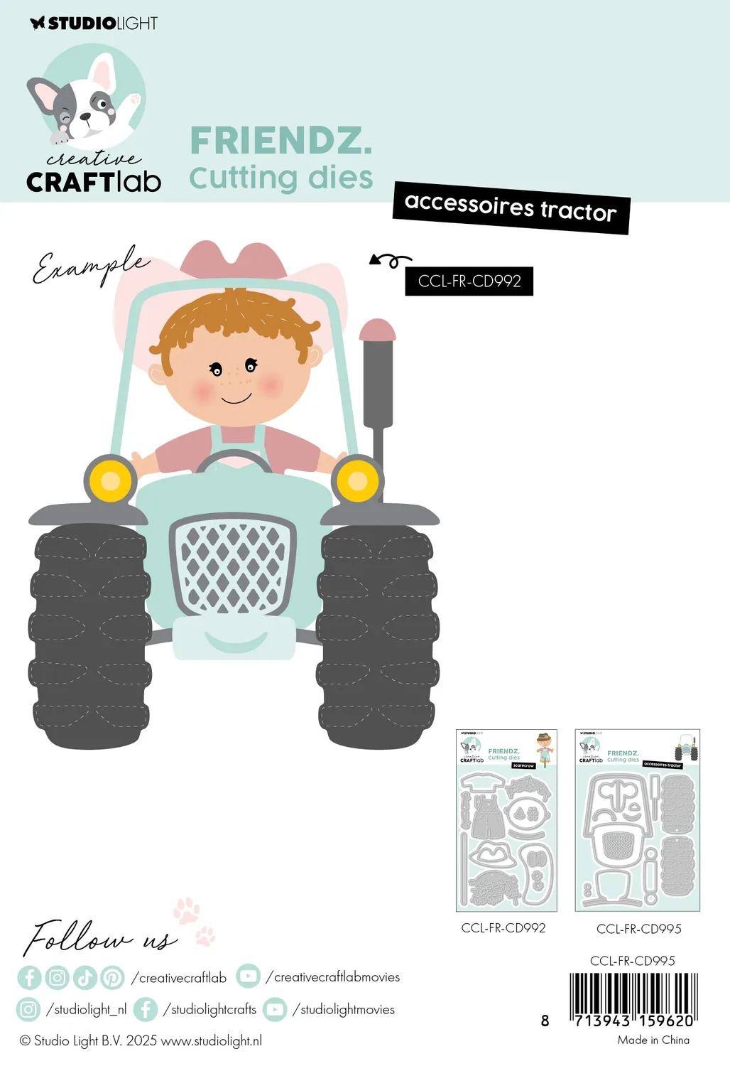 Creative Craftlab Friendz Traktor Stanzschablone Accessoires