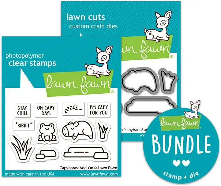 Lawn Fawn Capybaras Add-On Stempel Stanzen Bundle