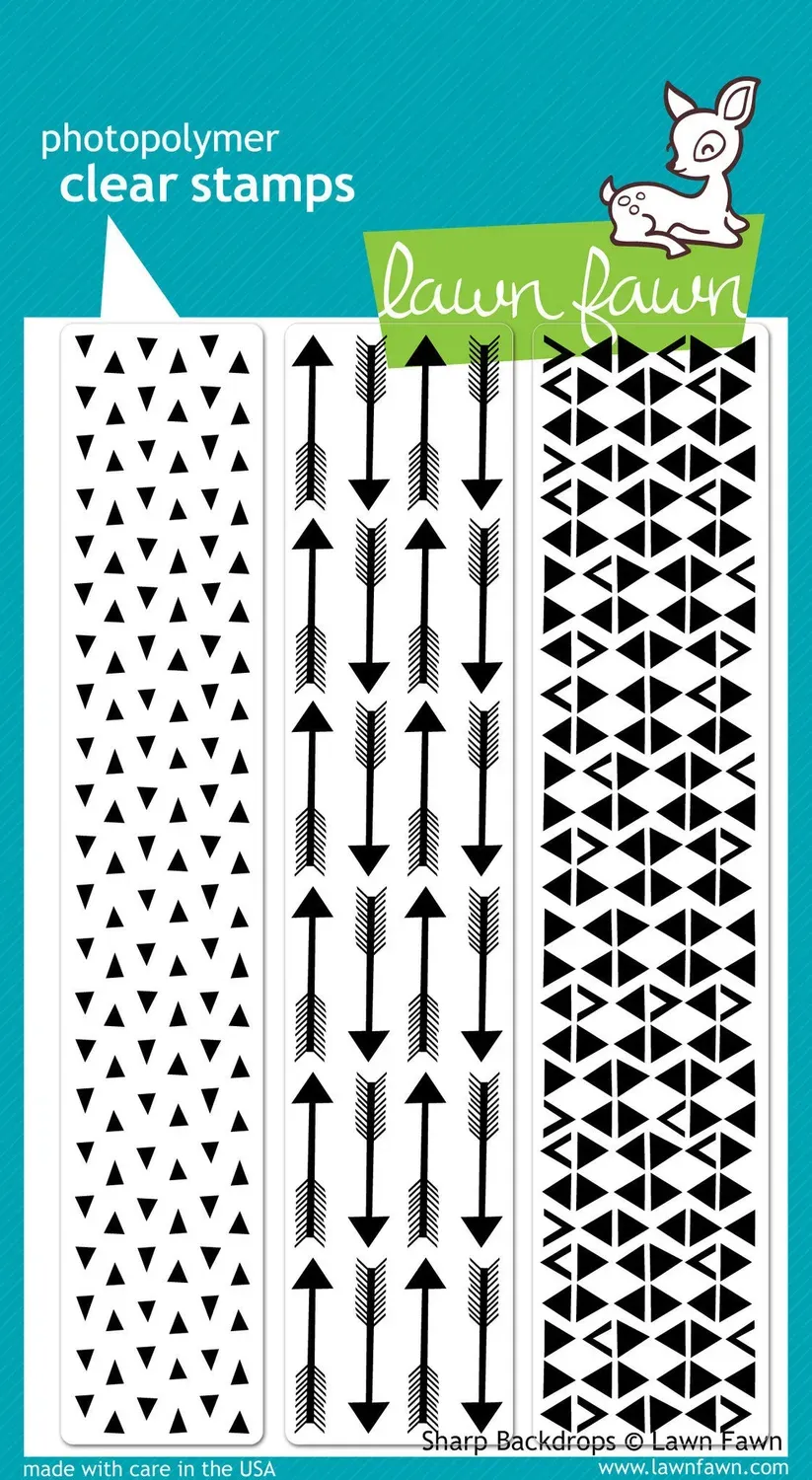 Lawn Fawn Sharp Backdrops Stempel Hintergrund 3tlg lang