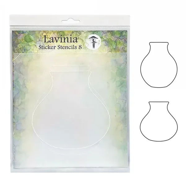 Lavinia Stamps Sticker Stencils 8 Schablone Flaschen