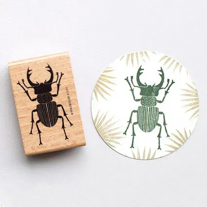 Perlenfischer Hirschkäfer Stempel 57x35 mm Insekt