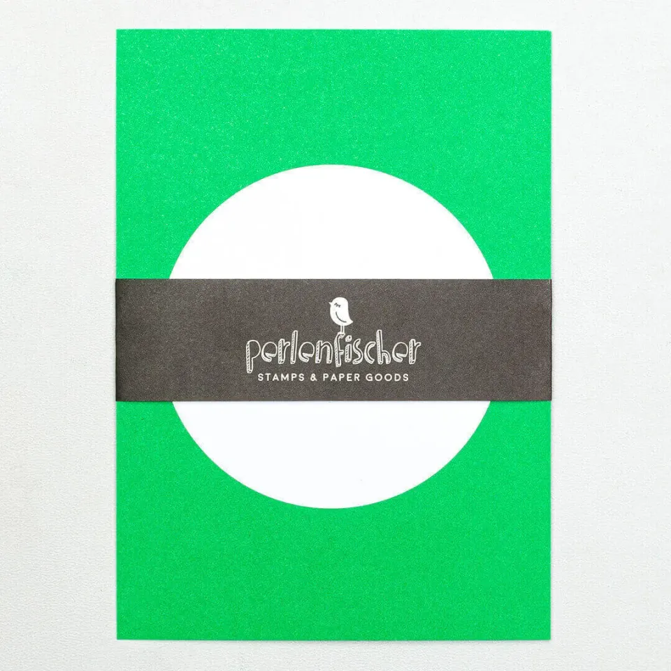 Perlenfischer Dot Grass green Postkarten A6 5er grün