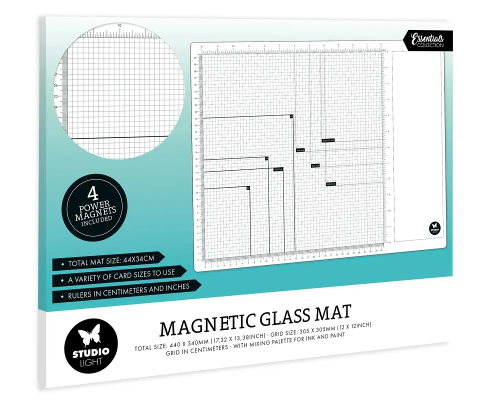 Studio Light Essentials Glasmatte Magnetisch 45x35 cm 4 Magnete