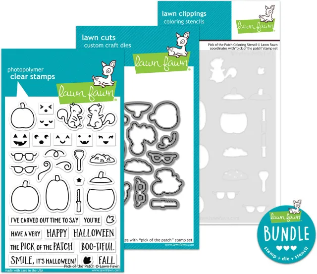 Lawn Fawn Pick of the Patch Stempel + Stanze + Schablone Bundle