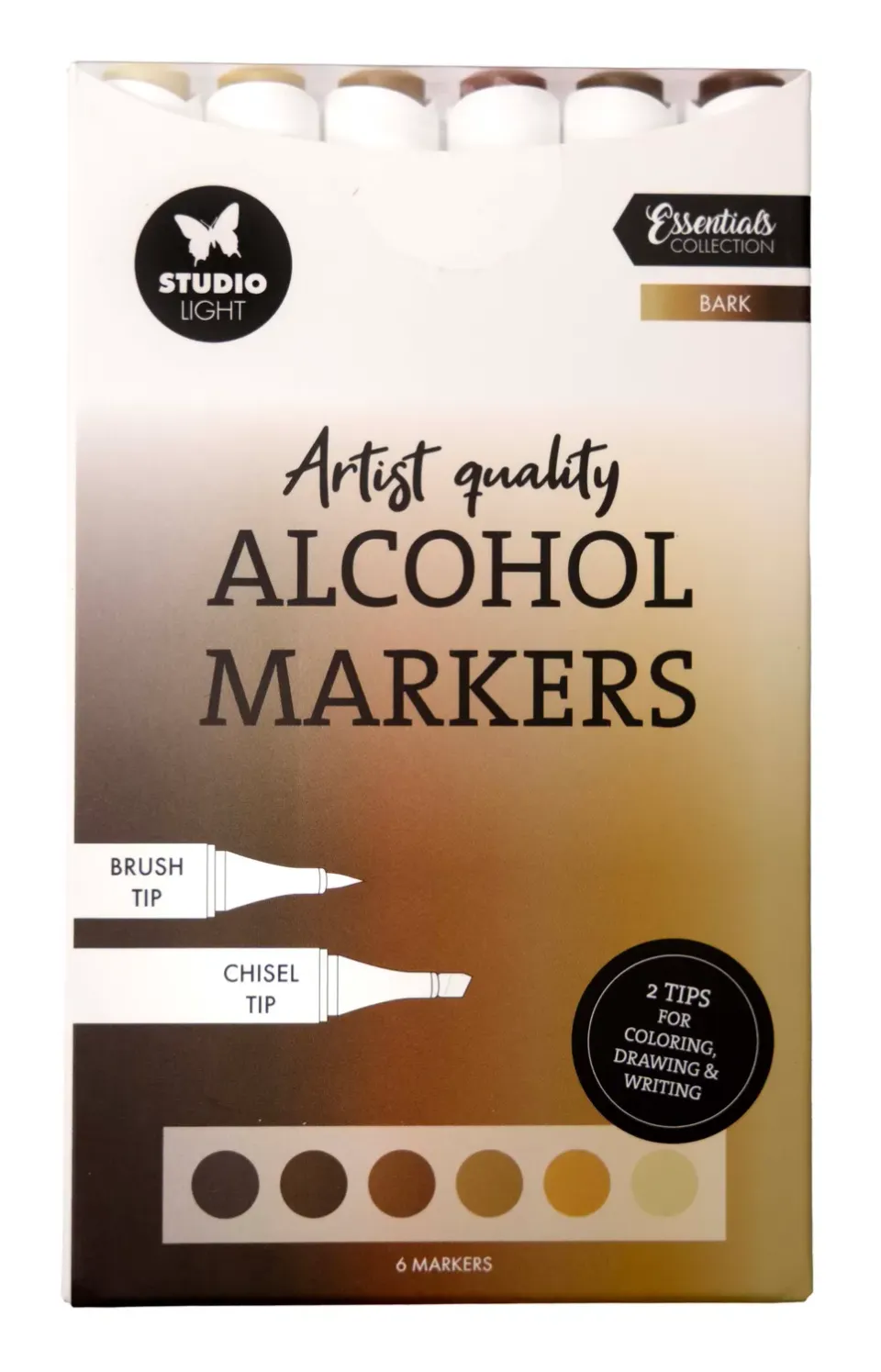 StudioLight Essentials Alcohol Markers Bark Marker 6 Stück