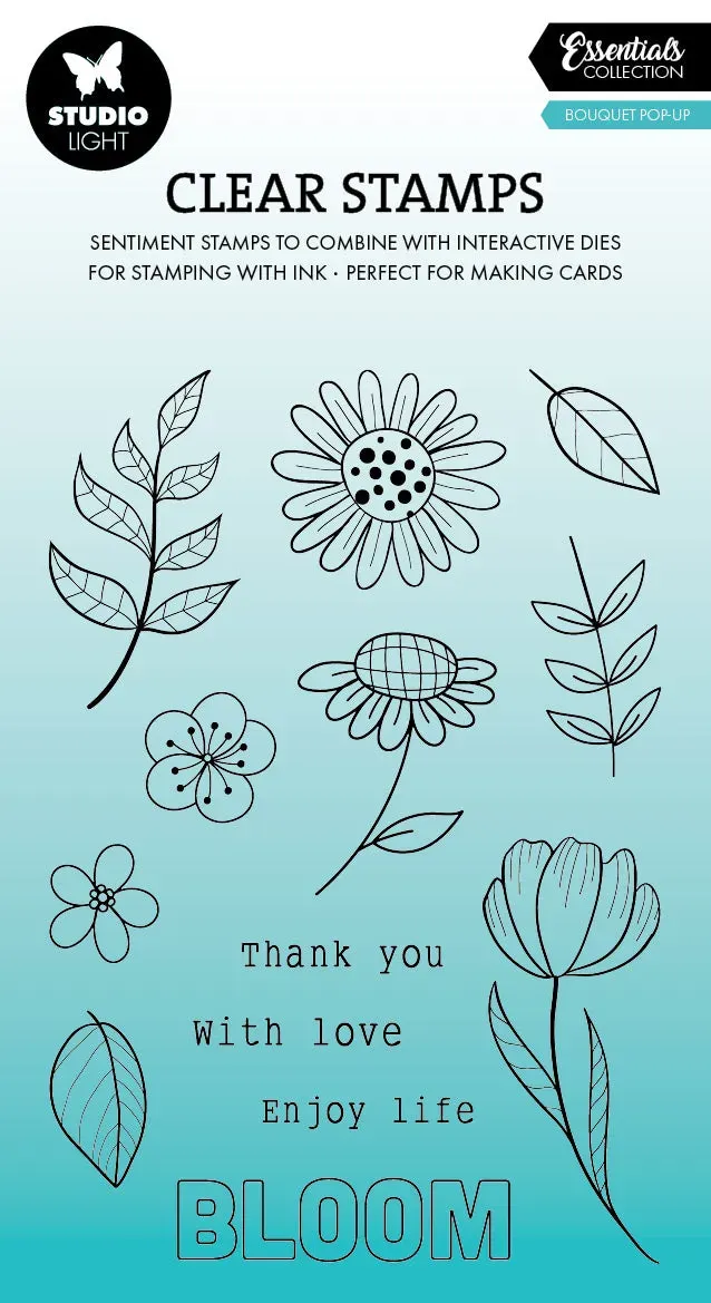 Studio Light Essentials Clear Stamp Bouquet Pop-up Blumen