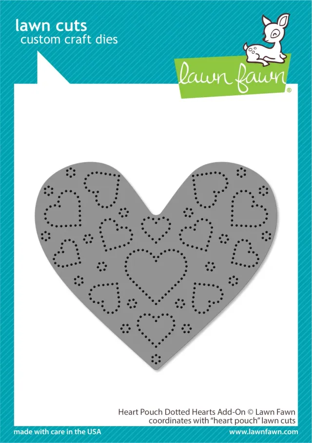 Lawn Fawn Lawn Cuts Heart Pouch Dotted Hearts Stanzschablone