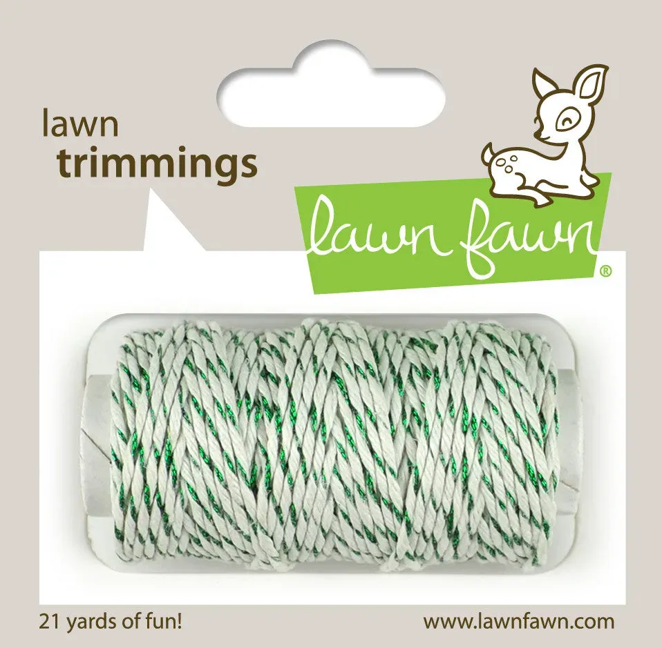 Lawn Fawn Green Sparkle Bastelgarn metallic 19m