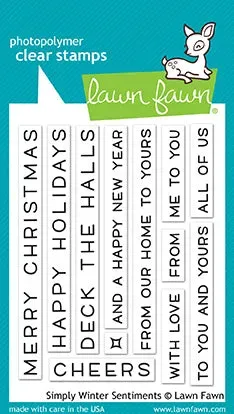 Lawn Fawn Simply Winter Sentiments Clear Stamps Weihnachten