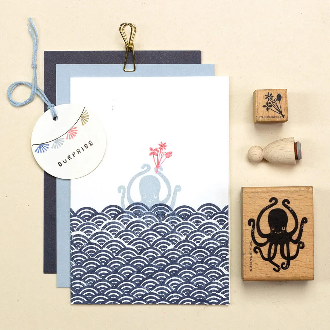 Perlenfischer Fächer mini Stempel 11x6 mm