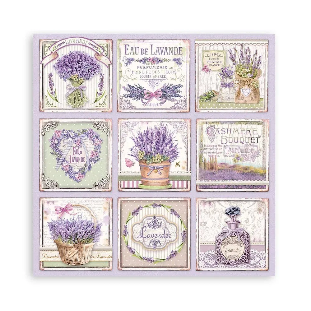 Stamperia Provence SBBXS14 Papierblock 15x15