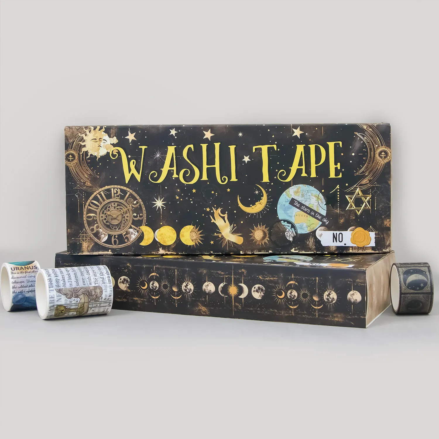 Ieebee Vintage Galaxy Washi Tape Set 25 Rollen Zodiac