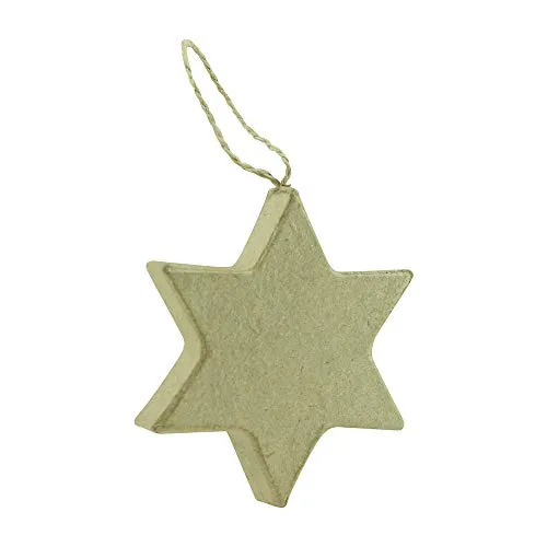 décopatch NO025O Stern Pappmaché-Rohling 6,5x7,5 cm flach