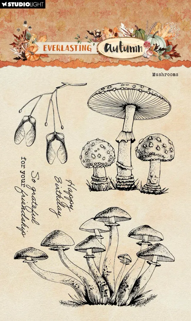 StudioLight Everlasting Autumn Stempel Pilze Motivgröße A6