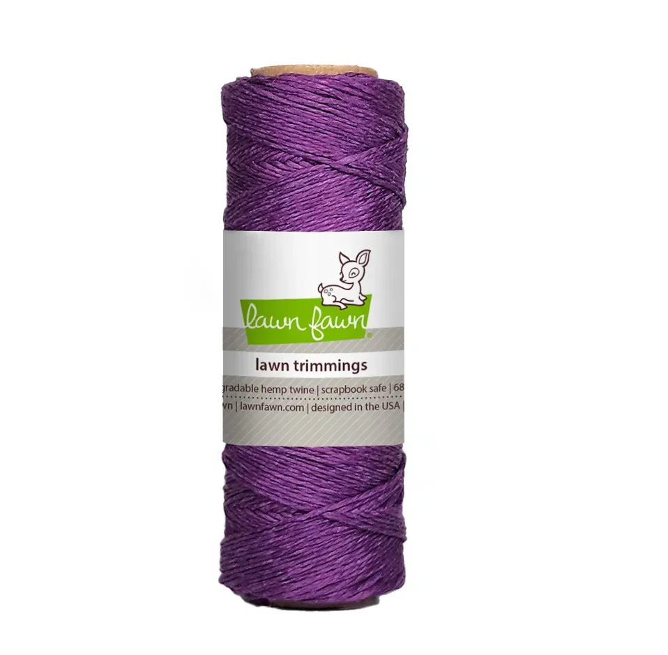 Lawn Fawn Purple Hemp Twine Garn Lila 62 m