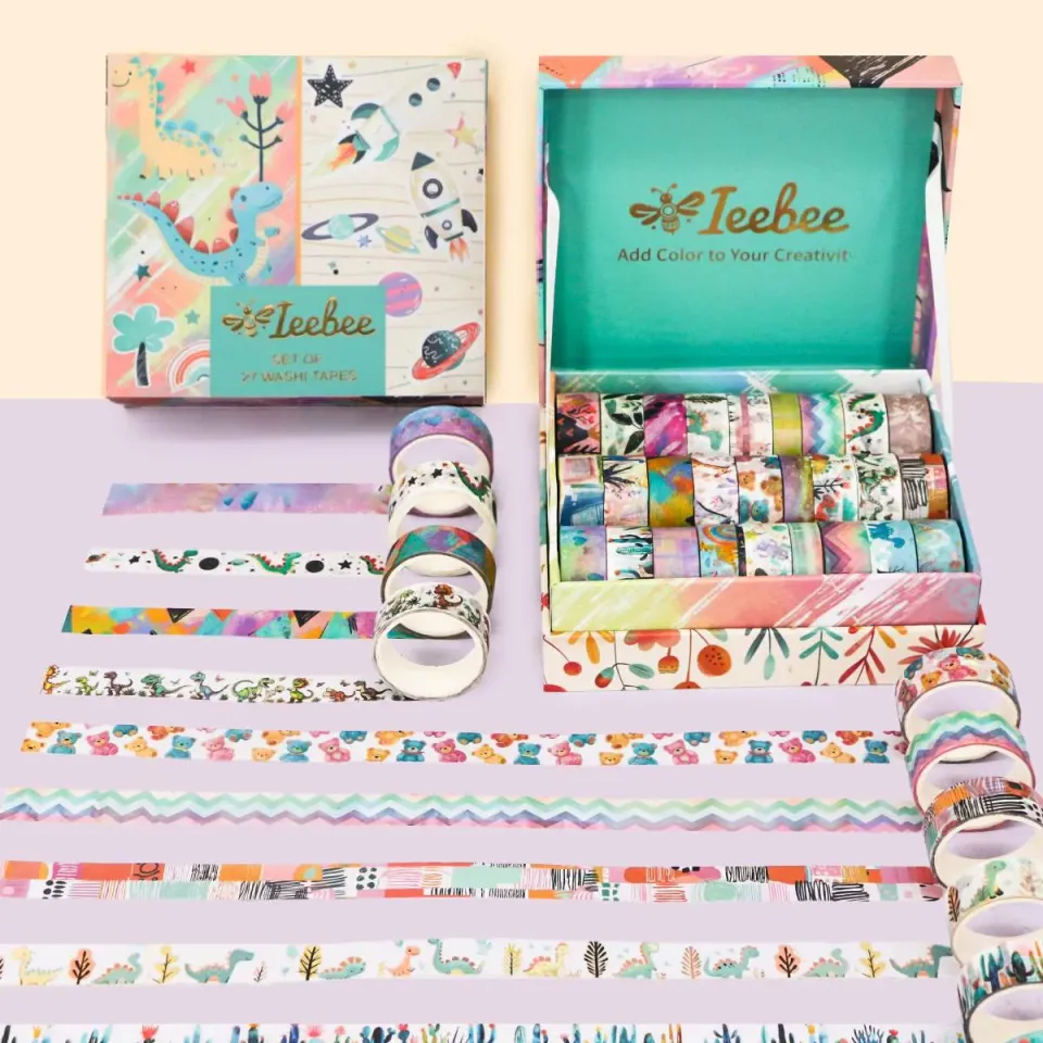 Ieebee Dino Washi Tape Set 27 Rollen Cartoon