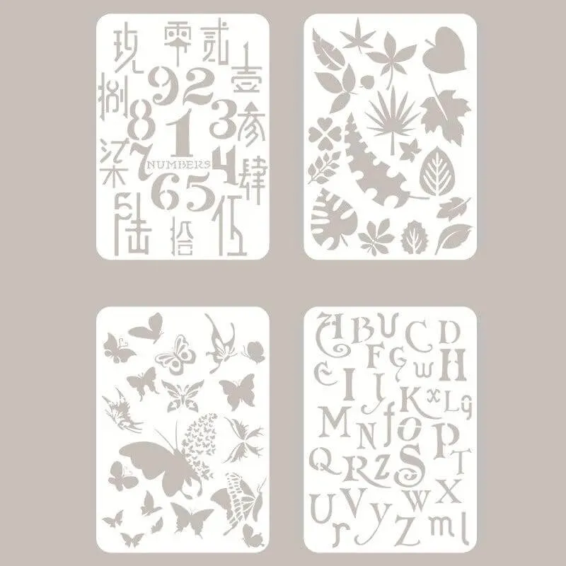 Ieebee DIY Art Creation Set Bastelset Schablone + 5 Fingerlinge