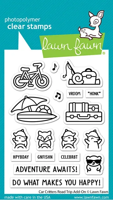 Lawn Fawn Car Critters Road Trip Stempelset Sommer