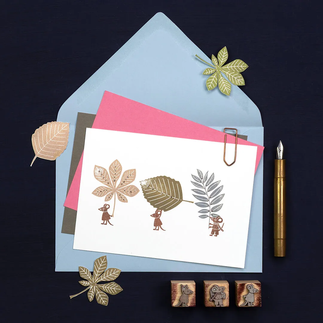 Perlenfischer Beech Leaf XL Stempel Holz 50x30 mm