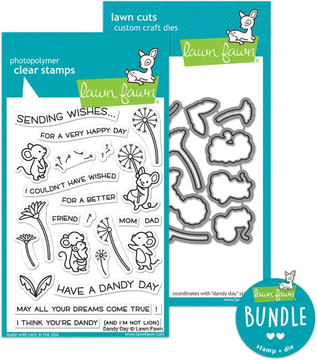 Lawn Fawn Dandy Day Stempel + Stanzschablonen Bundle Maus