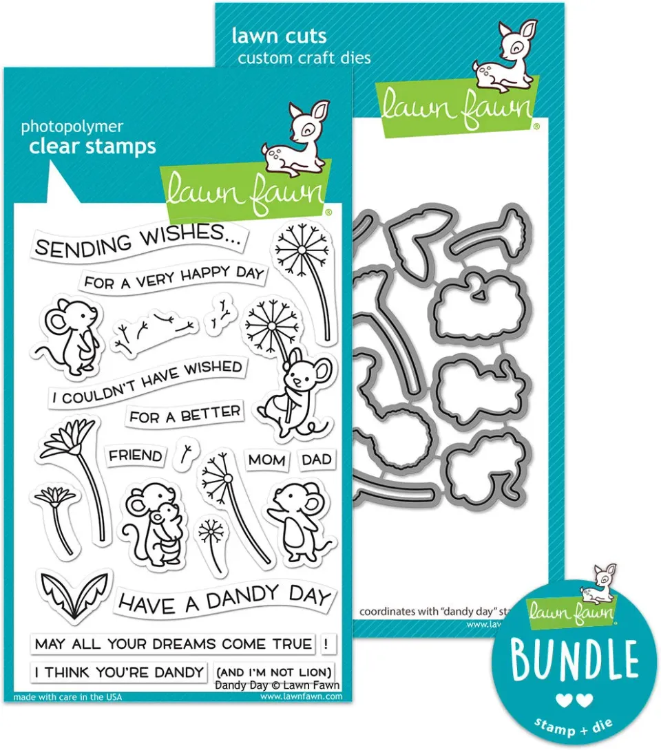 Lawn Fawn Dandy Day Stempel + Stanzschablonen Bundle Maus