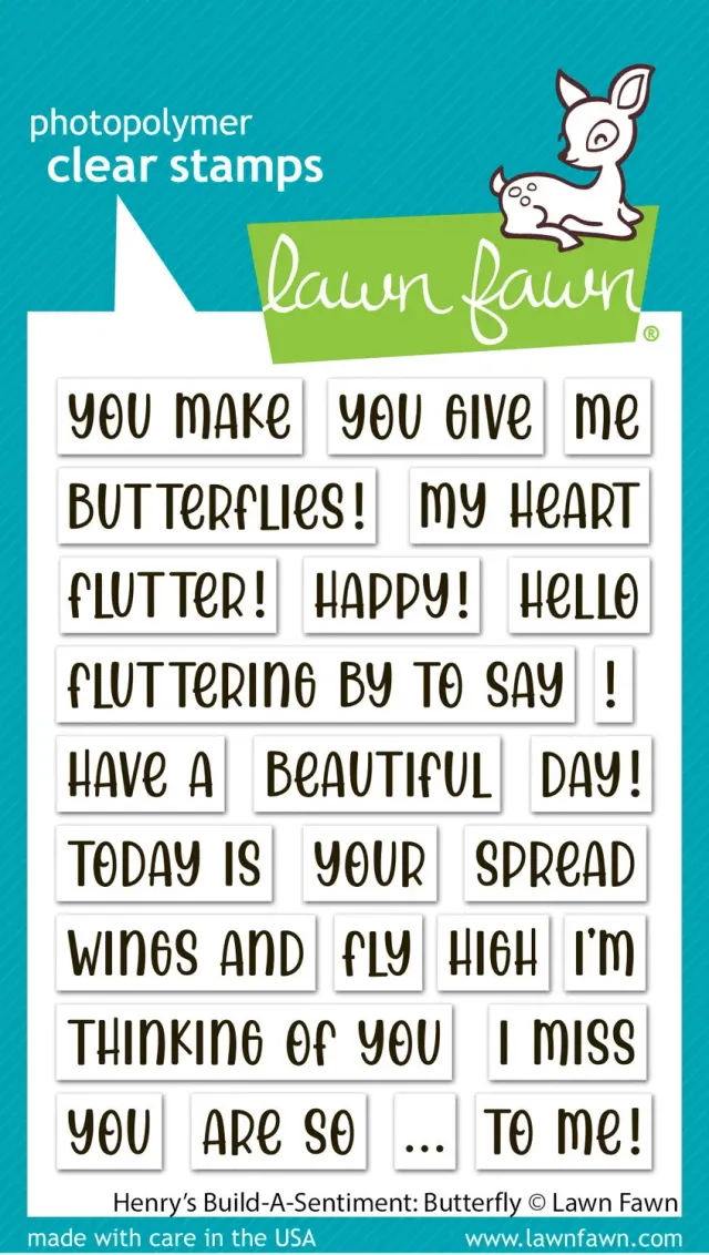 Lawn Fawn Henry's Butterfly Spruchstempel Schmetterling
