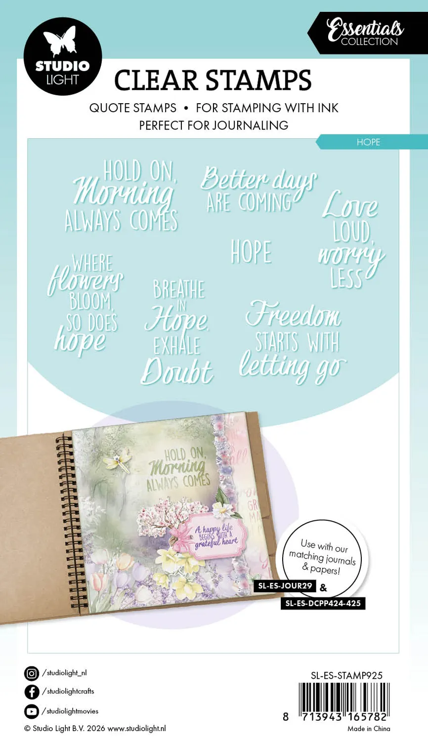 StudioLight Essentials Clear Stamp Quotes Hope Sprüche