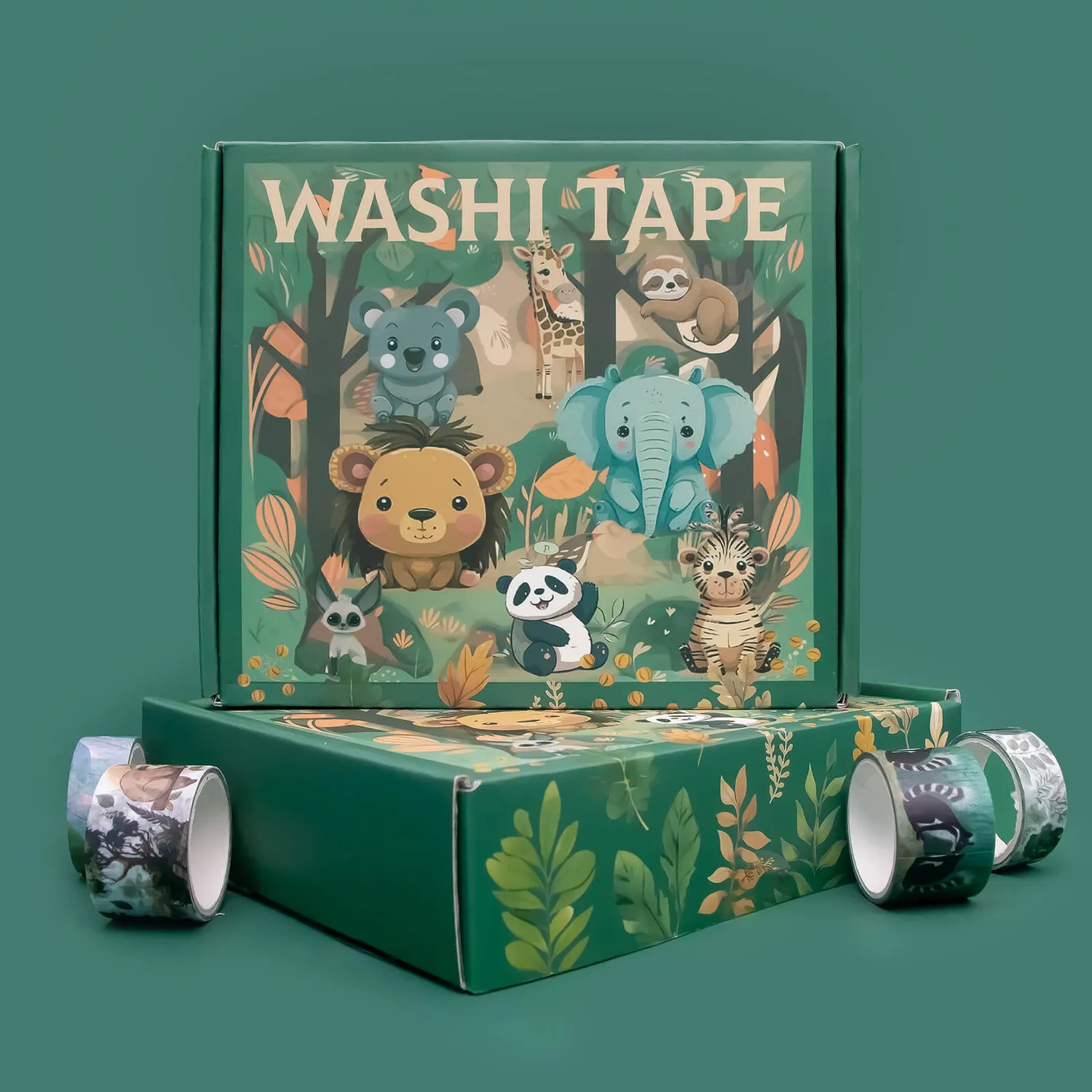 Ieebee Safari Animal Washi Tape Set 38 Rollen Tiermotive