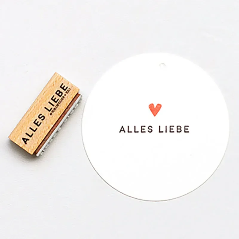 Perlenfischer Alles Liebe Stempel 4x35 mm Schrift