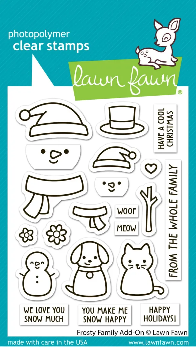 Lawn Fawn Frosty Family Add-On Stempelset Winter