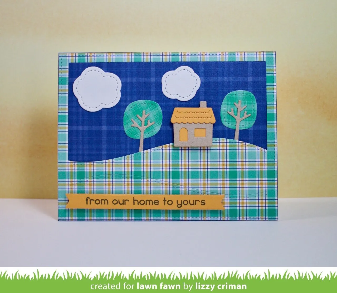 Lawn Fawn Stitched Hillside Backdrop Stanzen Landscape Szene